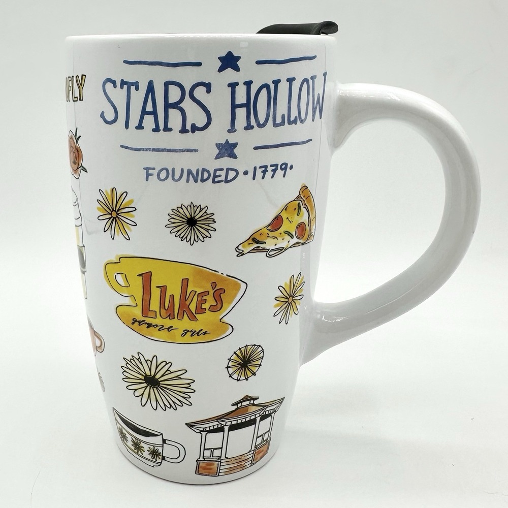 Gilmore Girls Luke's Diner Stars Hollow Ceramic Coffee Tea Mug 16 oz Travel Cup
